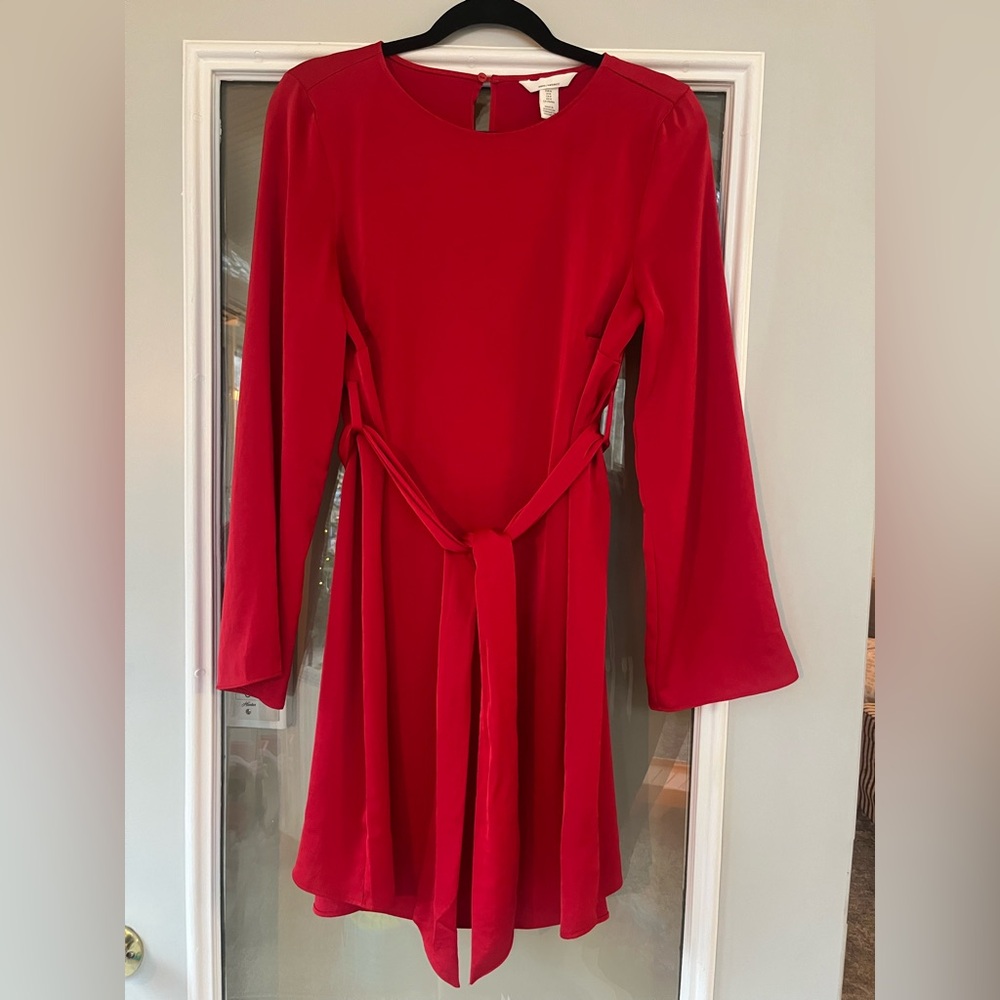 H&M Maternity Red Long Sleeve Dress